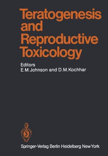 Teratogenesis and Reproductive Toxicology (Handbook of Experimental Pharmacology)
