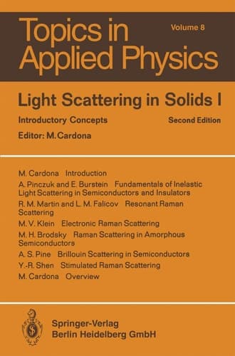 Light Scattering in Solids I Introductory Concepts