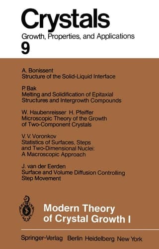Modern Theory of Crystal Growth I (Crystals)