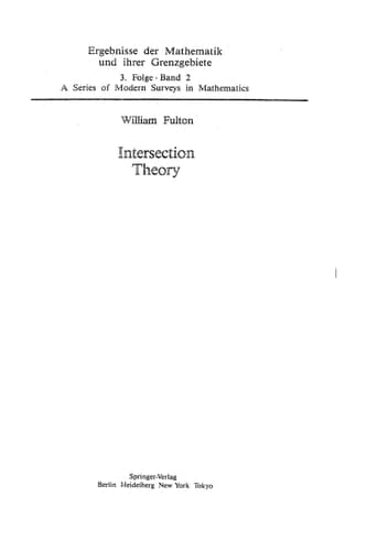 Intersection Theory