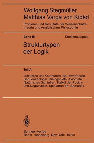 Junktoren und Quantoren. Baumverfahren. Sequenzenlogik. Dialogspiele. Axiomatik. Natürliches Schließen. Kalkül der Positiv- und Negativteile. Spielarten der Semantik