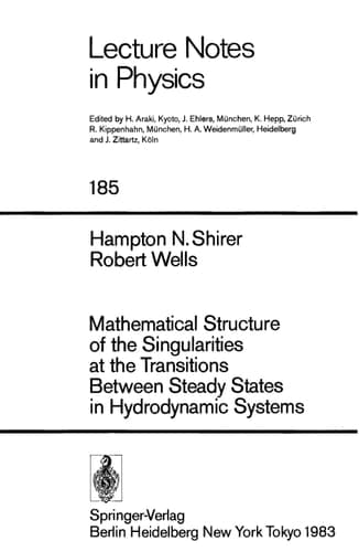 Mathematical Structure of the Singularities at the Transitions Between Steady States in Hydrodynamic Systems (Lecture Notes in Physics, 185)