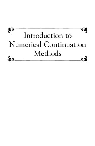 Numerical Continuation Methods: An Introduction (Springer Series in Computational Mathematics)