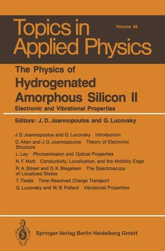 The Physics of Hydrogenated Amorphous Silicon II Electronic and Vibrational Properties
