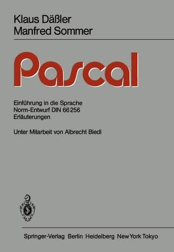 PASCAL Einführung in die Sprache Norm-Entwurf DIN 66256 Erläuterungen