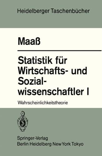 Statistik für Wirtschafts- und Sozialwissenschaftler I Wahrscheinlichkeitstheorie