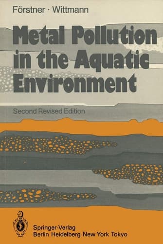 Metal Pollution in the Aquatic Environment (Springer Study Edition)
