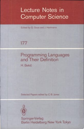 Programming Languages and Their Definition Selected Papers