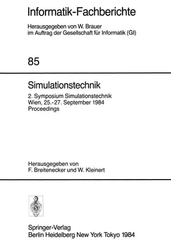 Simulationstechnik 2. Symposium Simulationstechnik Wien, 25.–27. September 1984 Proceedings