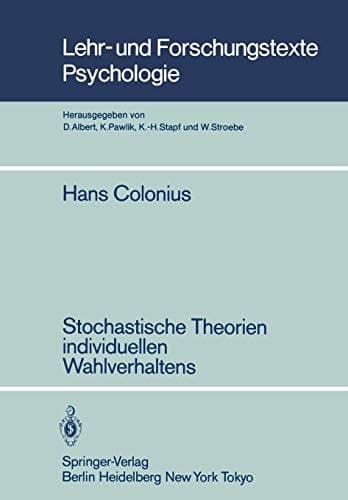 Stochastische Theorien individuellen Wahlverhaltens