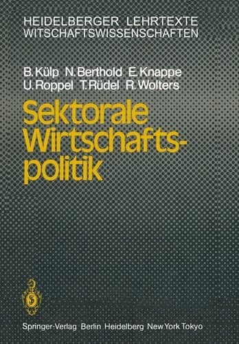 Sektorale Wirtschaftspolitik