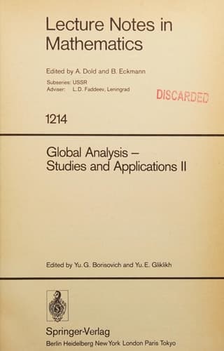 Global Analysis. Studies and Applications I