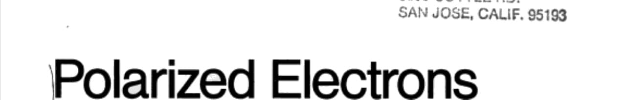 Polarized Electrons at Surfaces