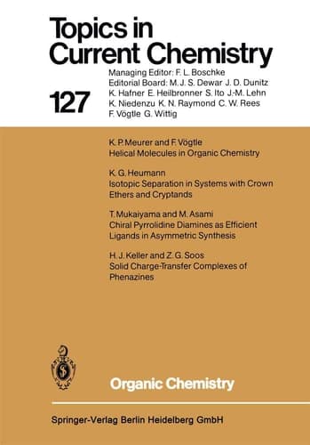 Organic Chemistry (Topics in Current Chemistry, 127)