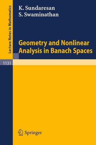 Geometry and Nonlinear Analysis in Banach Spaces (Lecture Notes in Mathematics, 1131)