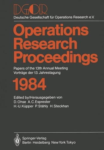 DGOR Papers of the 13th Annual Meeting / Vorträge der 13. Jahrestagung