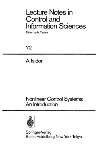 Nonlinear Control Systems An Introduction