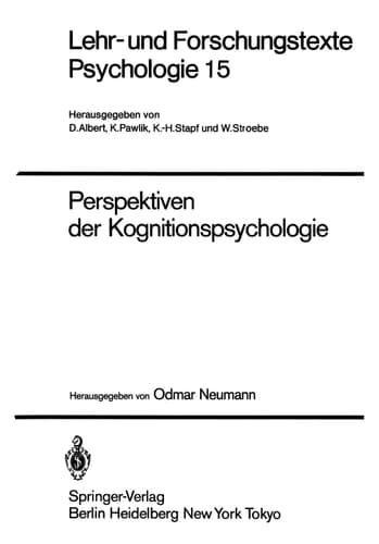 Perspektiven der Kognitionspsychologie