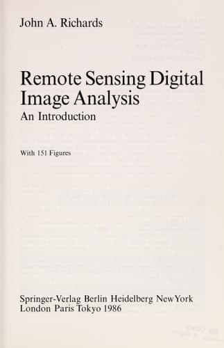 Remote Sensing Digital Image Analysis: An Introduction