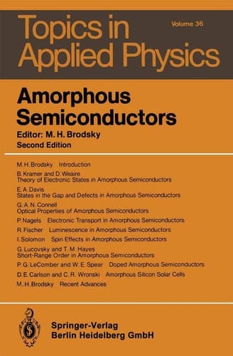 Amorphous Semiconductors (Topics in Applied Physics, 36)