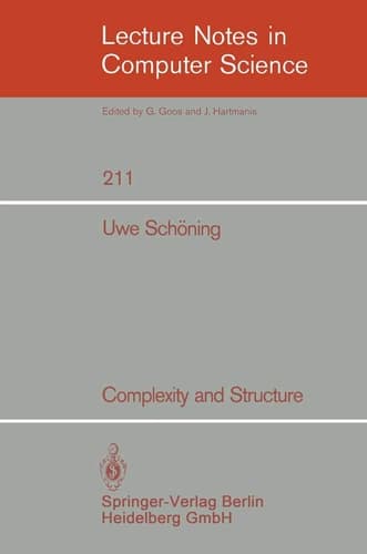 Complexity and Structure (Lecture Notes in Computer Science, 211)