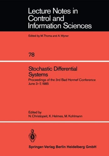 Stochastic Differential Systems Proceedings of the 3rd Bad Honnef Conference June 3–7, 1985