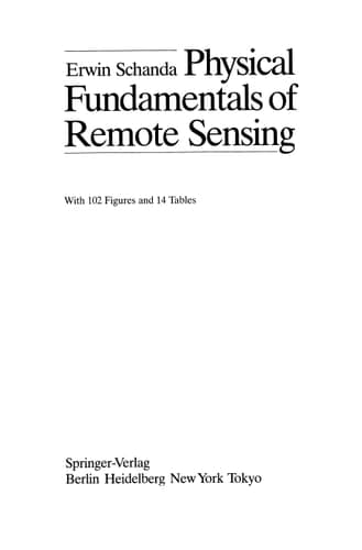 Physical Fundamentals of Remote Sensing