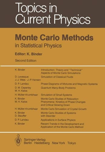Monte Carlo Methods in Statistical Physics (Topics in Current Physics, 7)