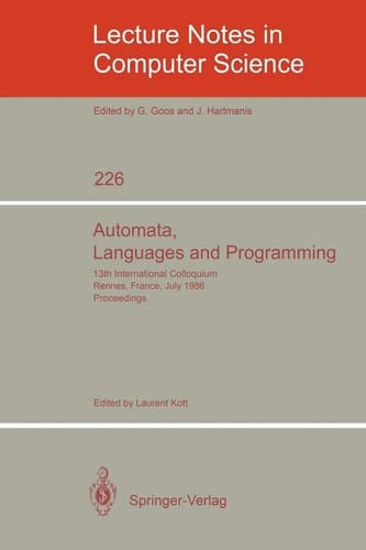 Automata, Languages and Programming 13th International Colloquium, Rennes, France, July 15-19, 1986. Proceedings