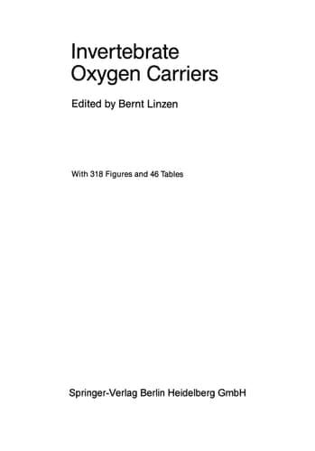 Invertebrate Oxygen Carriers