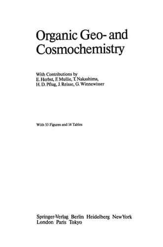 Organic Geo- and Cosmochemistry