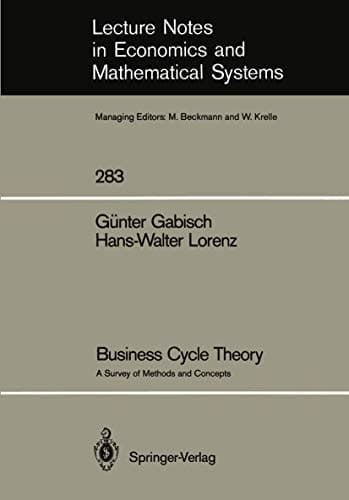 Business Cycle Theory: A Survey of Methods and Concepts