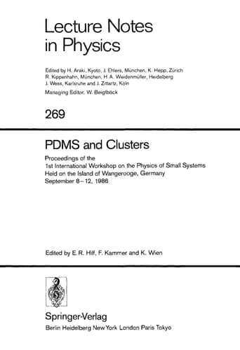 PDMS and Clusters: Proceedings of the 1st International Workshop on the Physics of Small Systems, Held on the Island of Wangerooge, Germany, September 8-12, 1986 (Lecture Notes in Physics)
