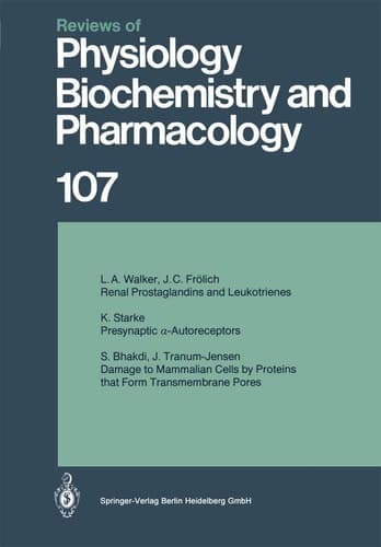 Reviews of Physiology, Biochemistry and Pharmacology