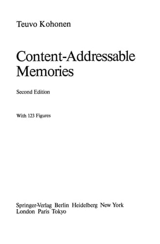 Content-Addressable Memories (Springer Series in Information Sciences, 1)