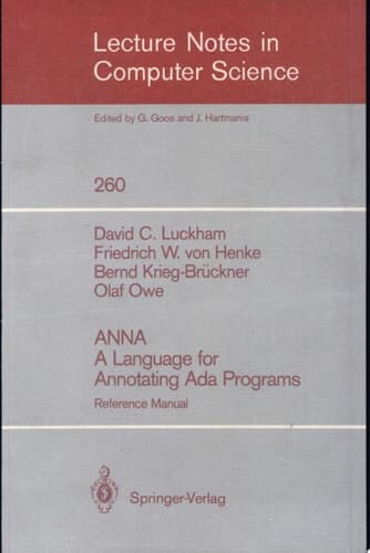 ANNA A Language for Annotating Ada Programs Reference Manual