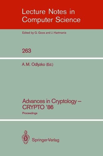 Advances in Cryptology - CRYPTO '86 Proceedings