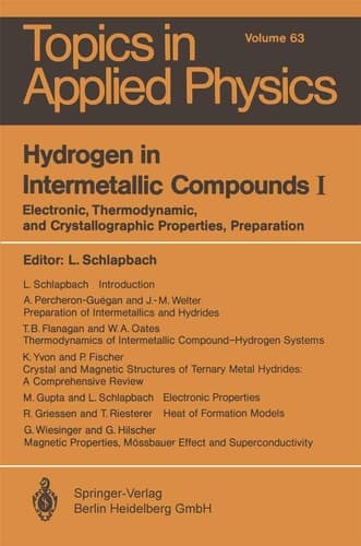 Hydrogen in Intermetallic Compounds I Electronic, Thermodynamic, and Crystallographic Properties, Preparation