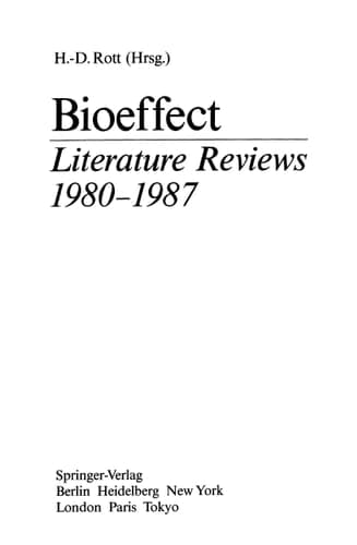 Bioeffect: Literature Reviews 1980–1987