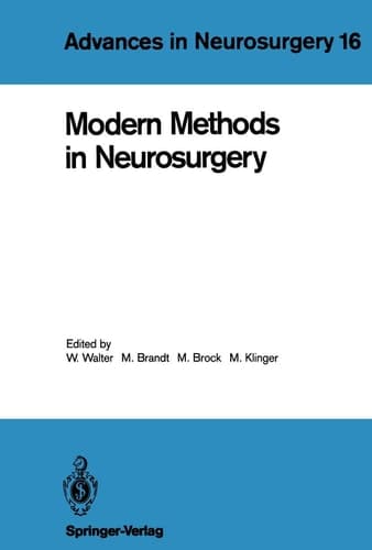Modern Methods in Neurosurgery (Advances in Neurosurgery, 16)