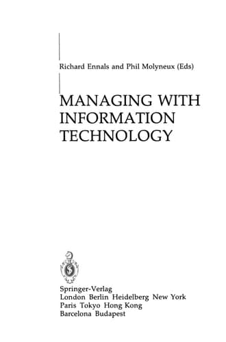 Managing with Information Technology
