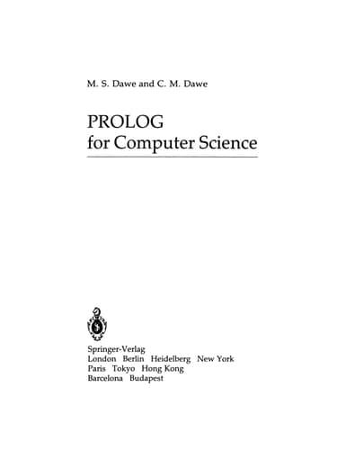 PROLOG for Computer Science