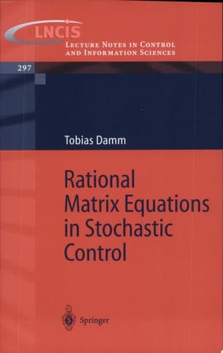 Rational Matrix Equations in Stochastic Control