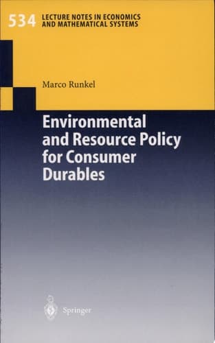 Environmental and Resource Policy for Consumer Durables