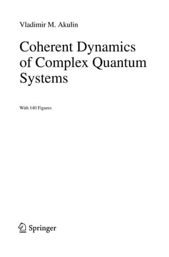 Coherent Dynamics of Complex Quantum Systems