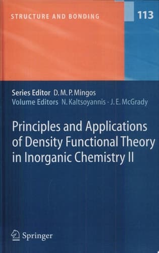Principles and Applications of Density Functional Theory in Inorganic Chemistry II