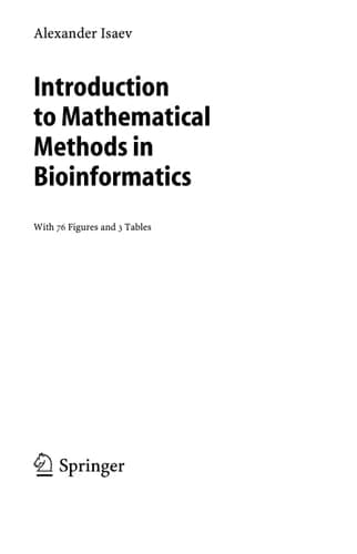 Introduction to Mathematical Methods in Bioinformatics