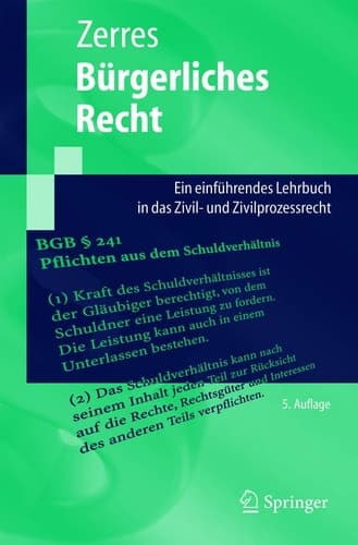 Bürgerliches Recht ein einführendes Lehrbuch in das Zivil- und Zivilprozessrecht