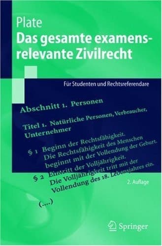 Das gesamte examensrelevante Zivilrecht Fur Studenten und Rechtsreferendare