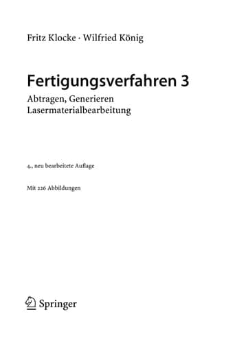 Fertigungsverfahren 1: Drehen, Fräsen, Bohren (VDI-Buch) (German Edition)